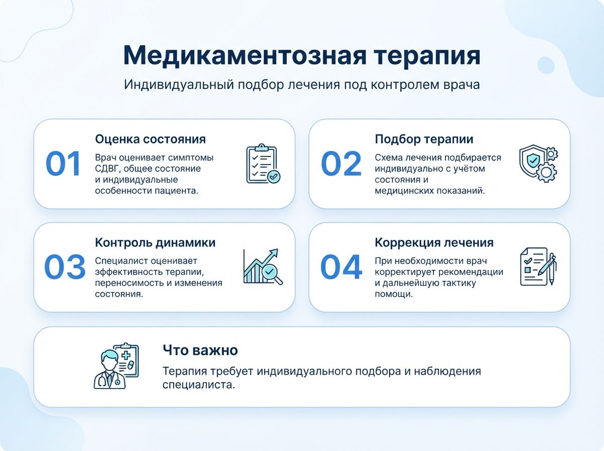 Лечение СДВГ в Алейске у детей и взрослыхинфографика
